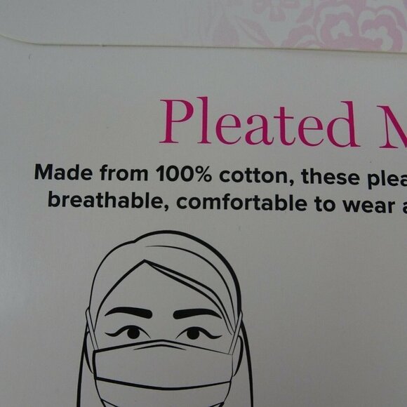 💰3/$25 Vera Bradley 2-Pack Pleated Cloth Face Masks Blue Star Medallion Adult - Picture 7 of 9